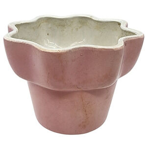 Vintage Hull Pink Scalloped Planter #150 Small 3.5 Inches High